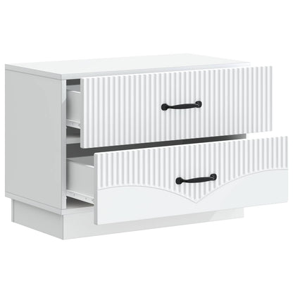 Nachtkastje met lade Wit 62 x 34,5 x 44,5 cm Bewerkt hout