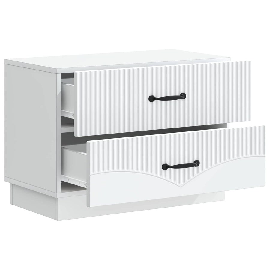 Nachtkastje met lade Wit 62 x 34,5 x 44,5 cm Bewerkt hout