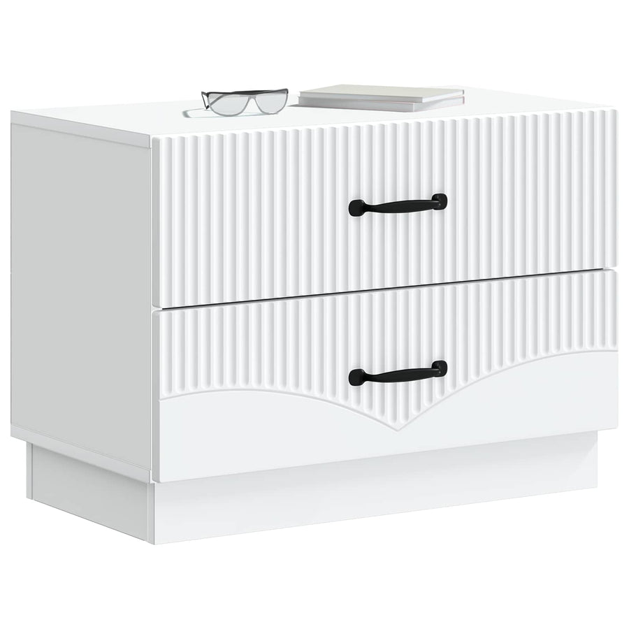 Nachtkastje met lade Wit 62 x 34,5 x 44,5 cm Bewerkt hout