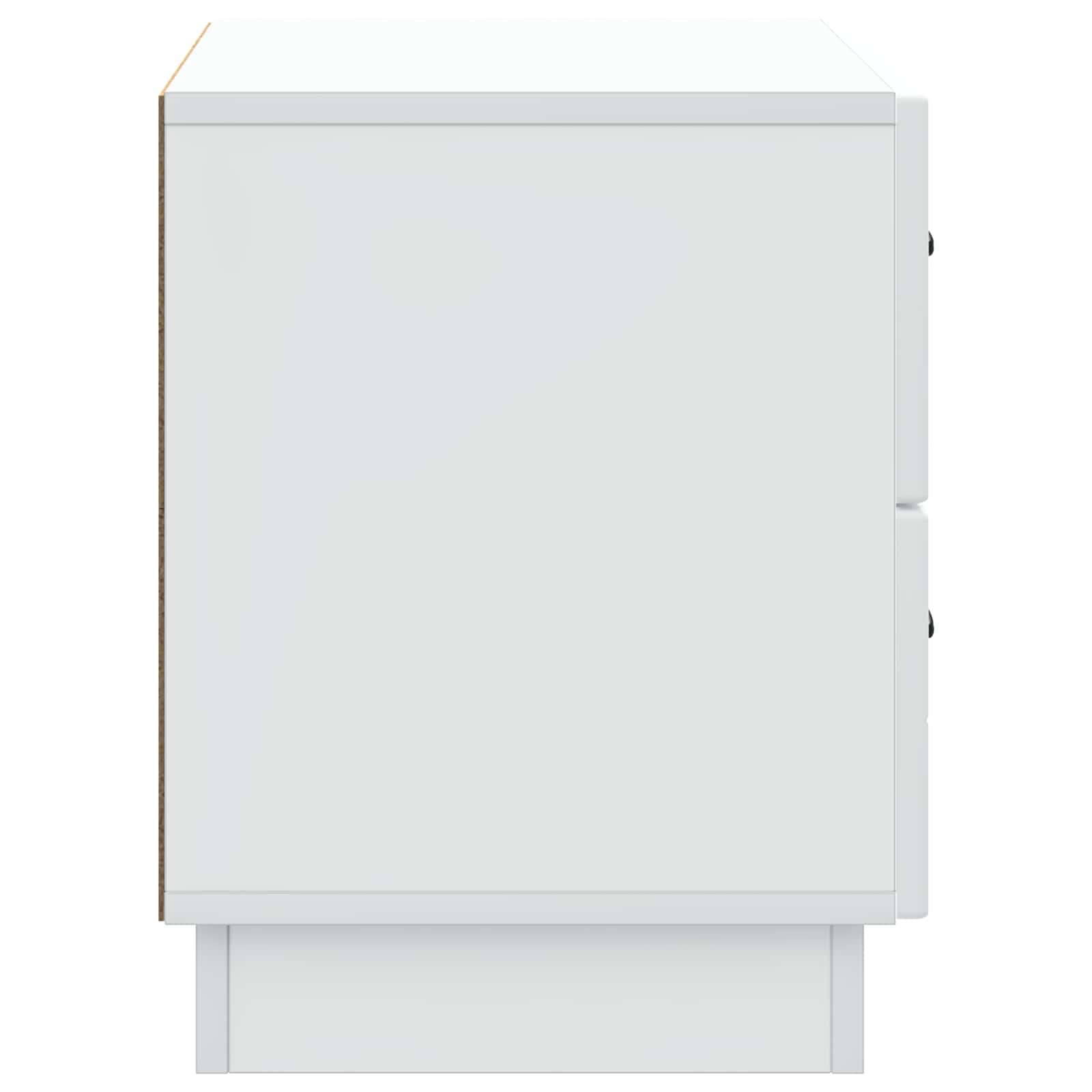 Nachtkastje met lade Wit 62 x 34,5 x 44,5 cm Bewerkt hout