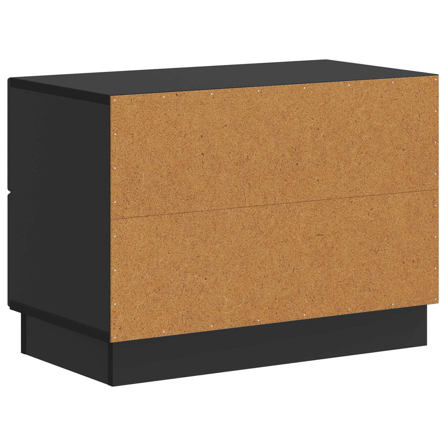 Nachtkastje met lade Zwart 62 x 34,5 x 44,5 cm Bewerkt hout
