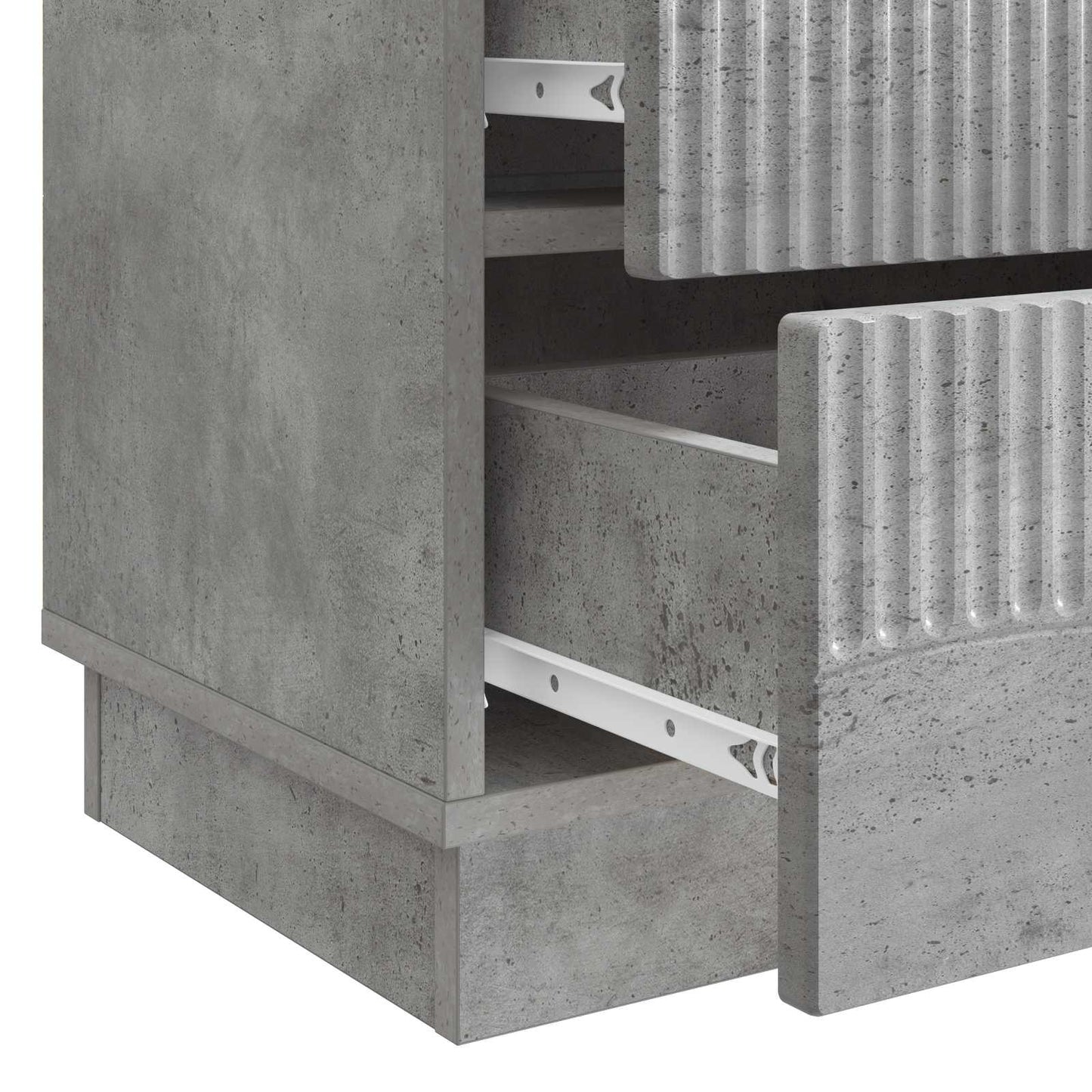 Nachtkastje Betongrijs 62 x 34,5 x 44,5 cm Bewerkt hout