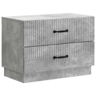 Nachtkastje 62x34,5x44,5 cm betongrijs bewerkt hout