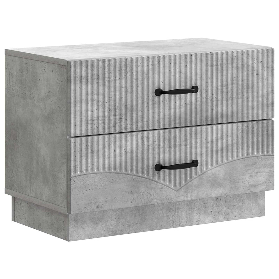 Nachtkastje Betongrijs 62 x 34,5 x 44,5 cm Bewerkt hout
