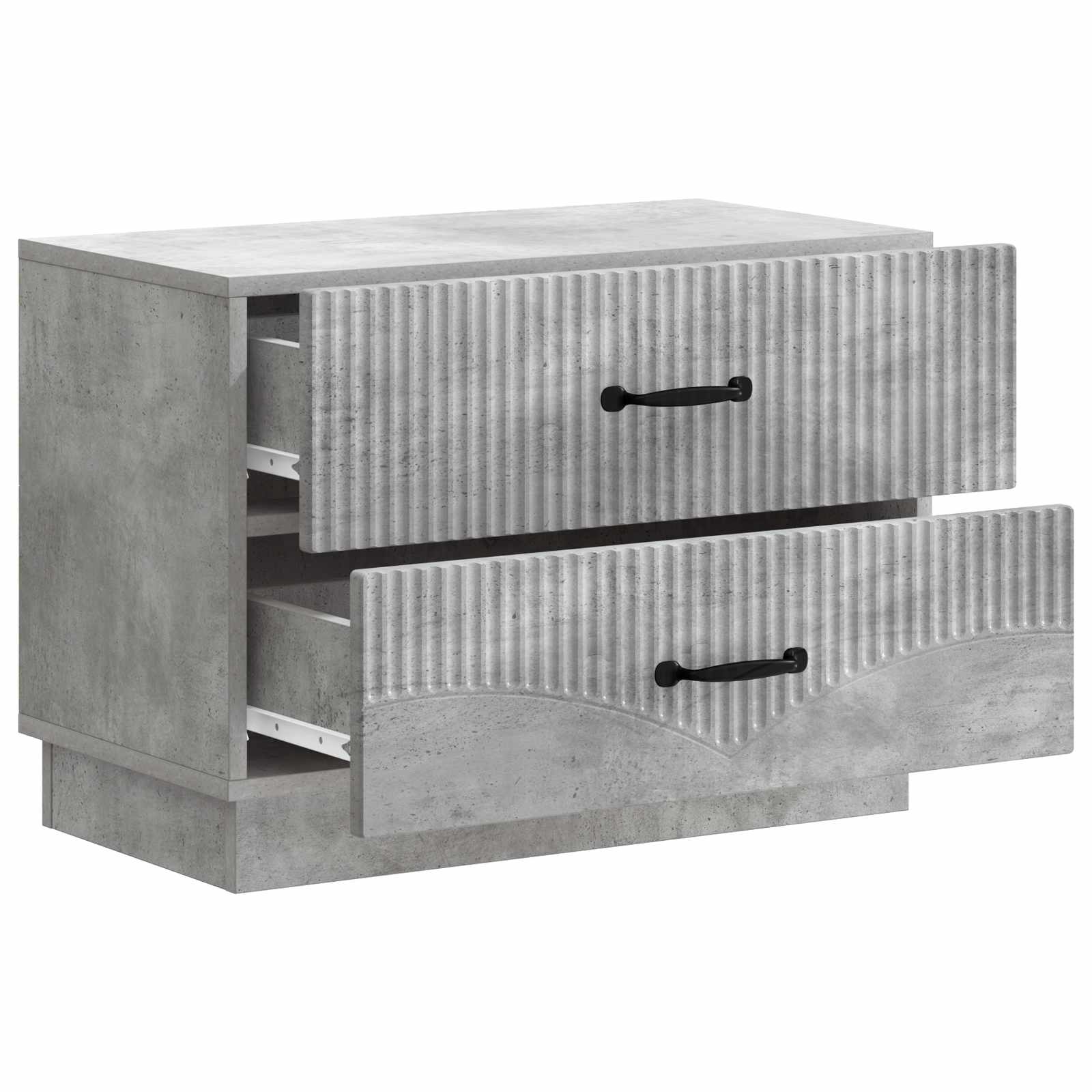 Nachtkastje Betongrijs 62 x 34,5 x 44,5 cm Bewerkt hout