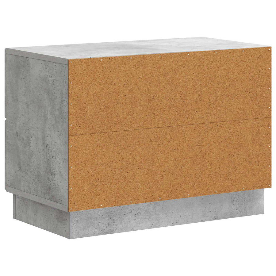 Nachtkastje Betongrijs 62 x 34,5 x 44,5 cm Bewerkt hout