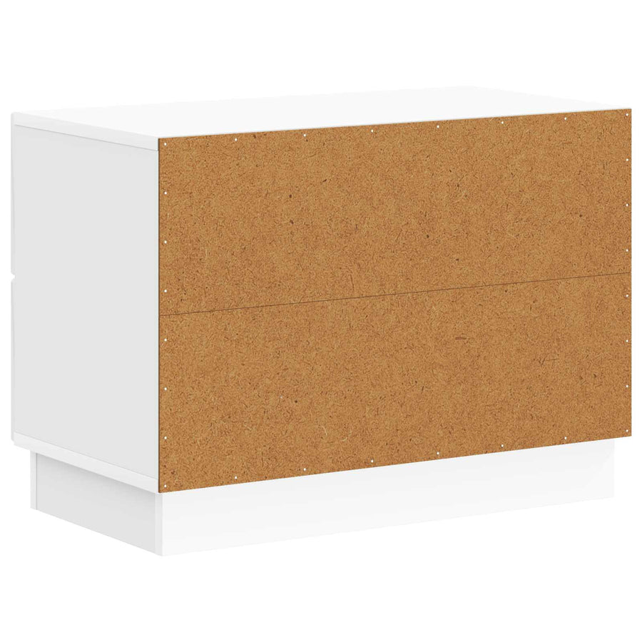 Nachtkastje Hoogglans Wit 62 x 34,5 x 44,5 cm Bewerkt hout