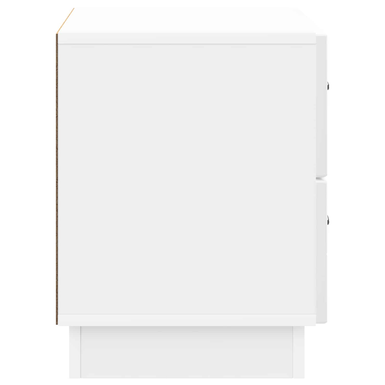 Nachtkastje Hoogglans Wit 62 x 34,5 x 44,5 cm Bewerkt hout