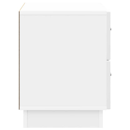Nachtkastje Hoogglans Wit 62 x 34,5 x 44,5 cm Bewerkt hout