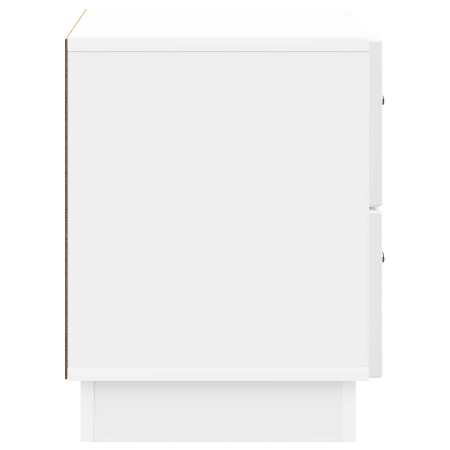 Nachtkastje Hoogglans Wit 62 x 34,5 x 44,5 cm Bewerkt hout