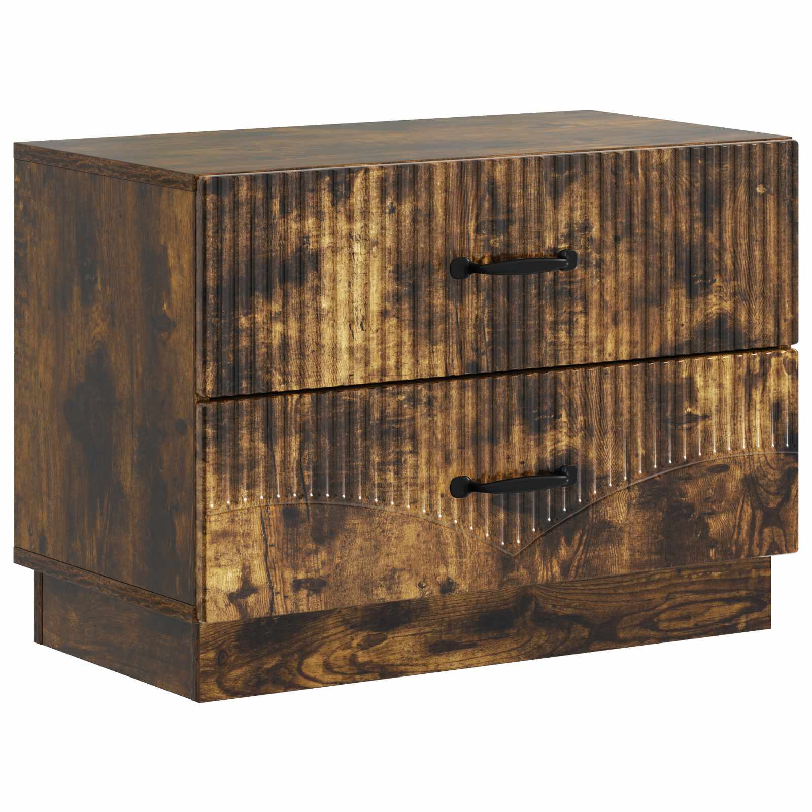 Nachtkastje Gerookt eiken 62 x 34,5 x 44,5 cm Bewerkt hout