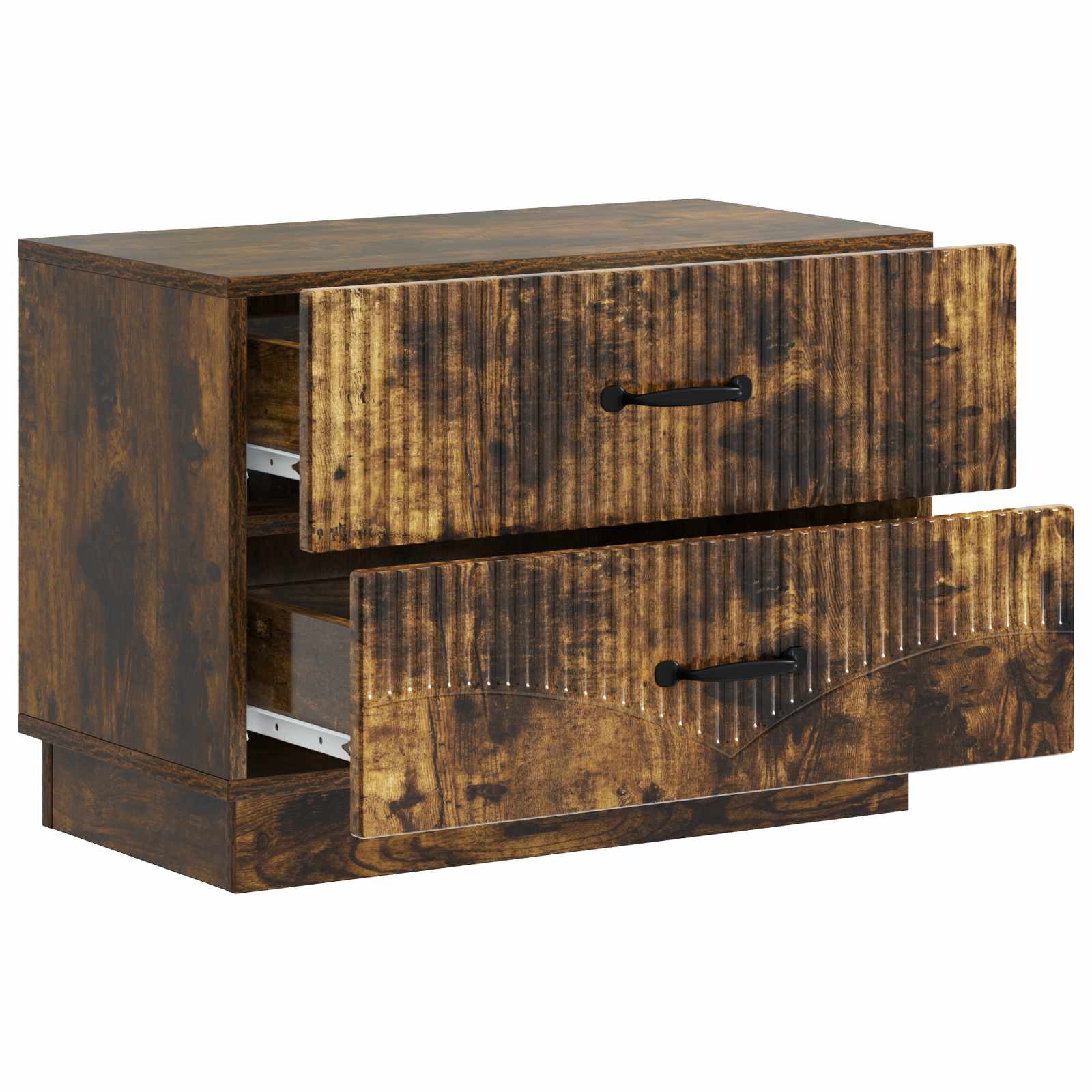 Nachtkastje Gerookt eiken 62 x 34,5 x 44,5 cm Bewerkt hout
