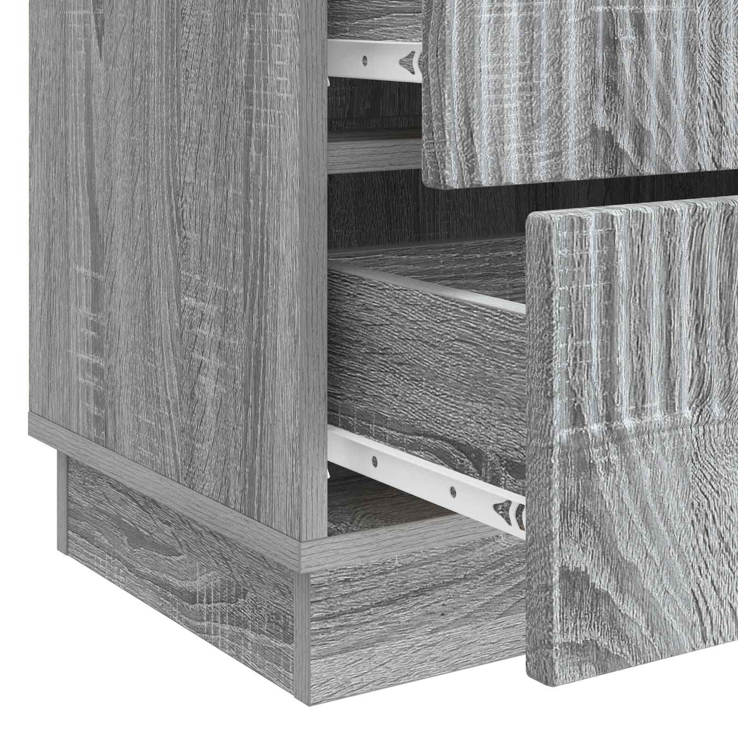 Nachtkastje Grijs sonoma 62 x 34,5 x 44,5 cm Bewerkt hout