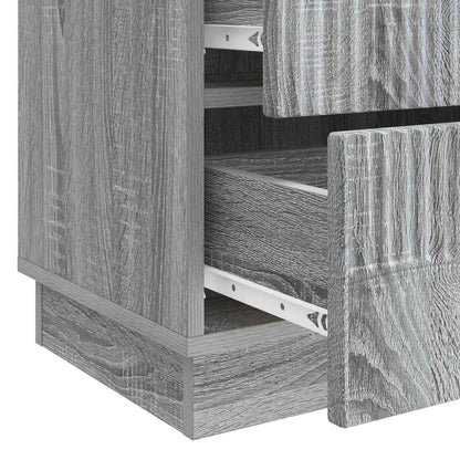 Nachtkastje Grijs sonoma 62 x 34,5 x 44,5 cm Bewerkt hout
