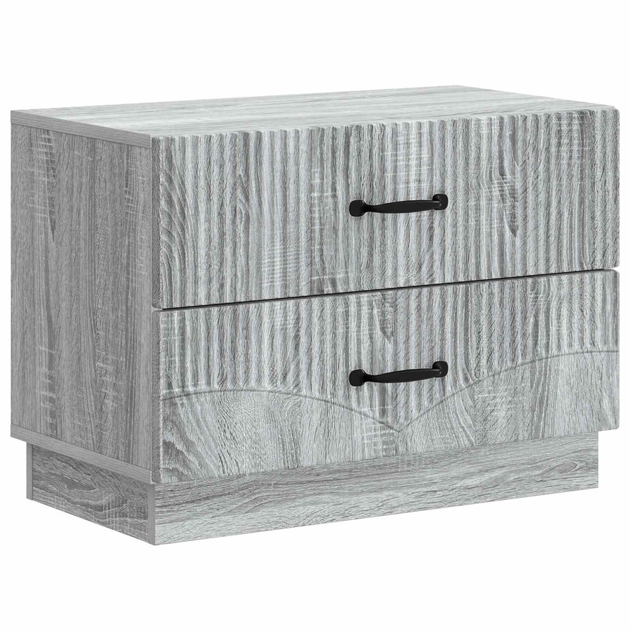 Nachtkastje Grijs sonoma 62 x 34,5 x 44,5 cm Bewerkt hout
