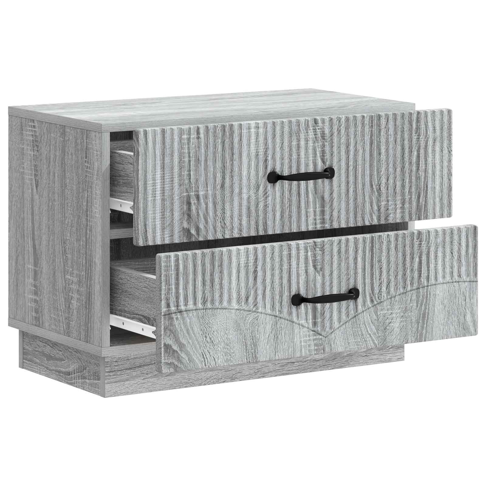 Nachtkastje Grijs sonoma 62 x 34,5 x 44,5 cm Bewerkt hout