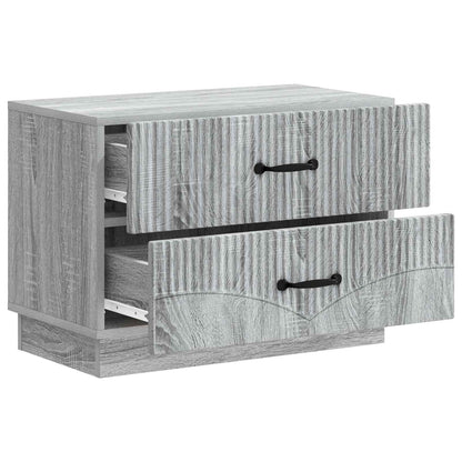 Nachtkastje Grijs sonoma 62 x 34,5 x 44,5 cm Bewerkt hout