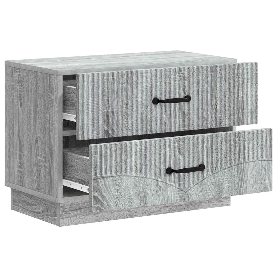 Nachtkastje Grijs sonoma 62 x 34,5 x 44,5 cm Bewerkt hout