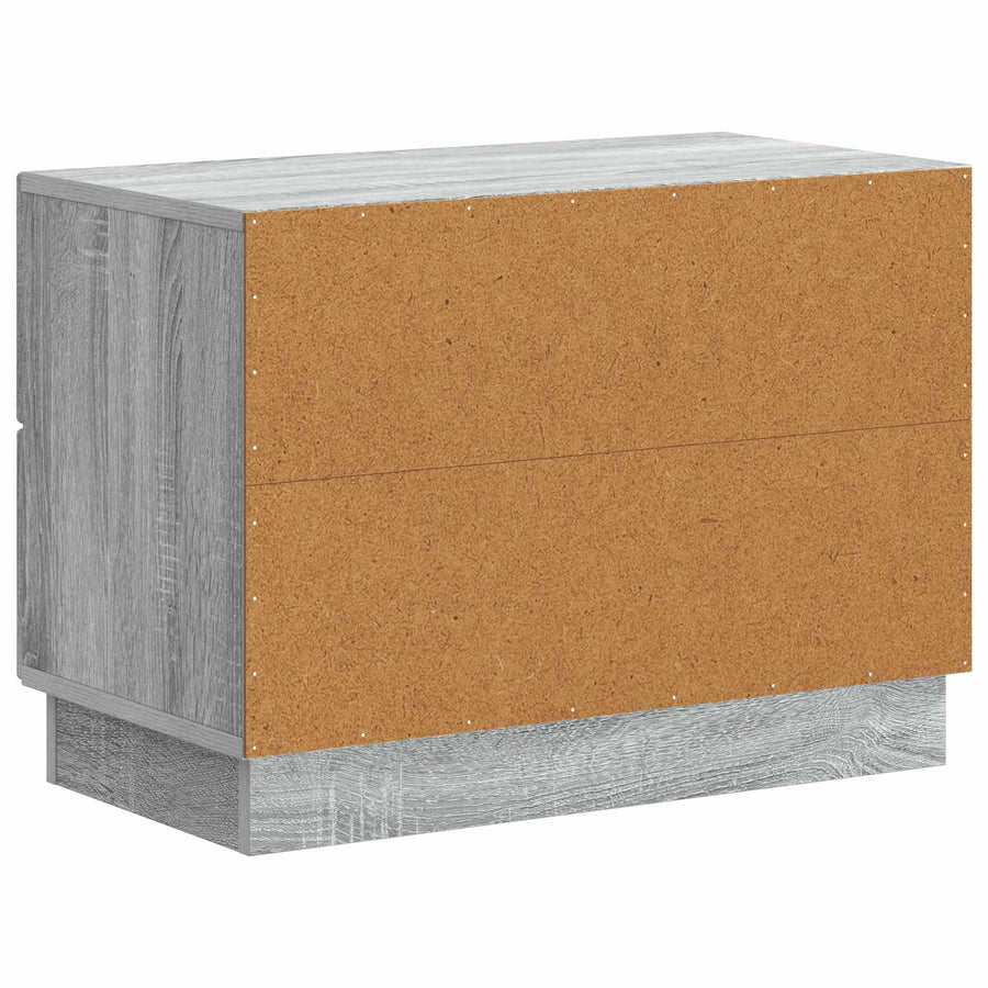 Nachtkastje Grijs sonoma 62 x 34,5 x 44,5 cm Bewerkt hout