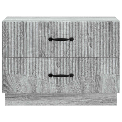 Nachtkastje Grijs sonoma 62 x 34,5 x 44,5 cm Bewerkt hout