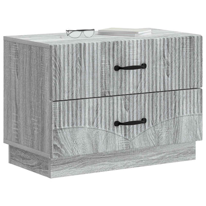 Nachtkastje Grijs sonoma 62 x 34,5 x 44,5 cm Bewerkt hout