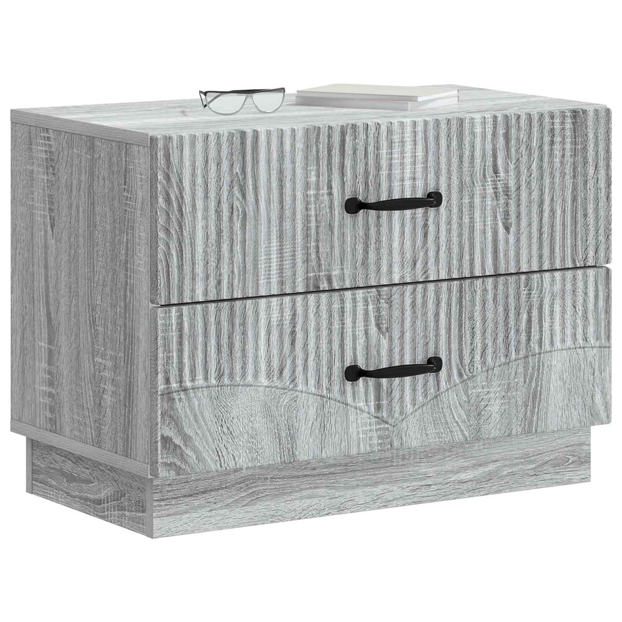 Nachtkastje Grijs sonoma 62 x 34,5 x 44,5 cm Bewerkt hout