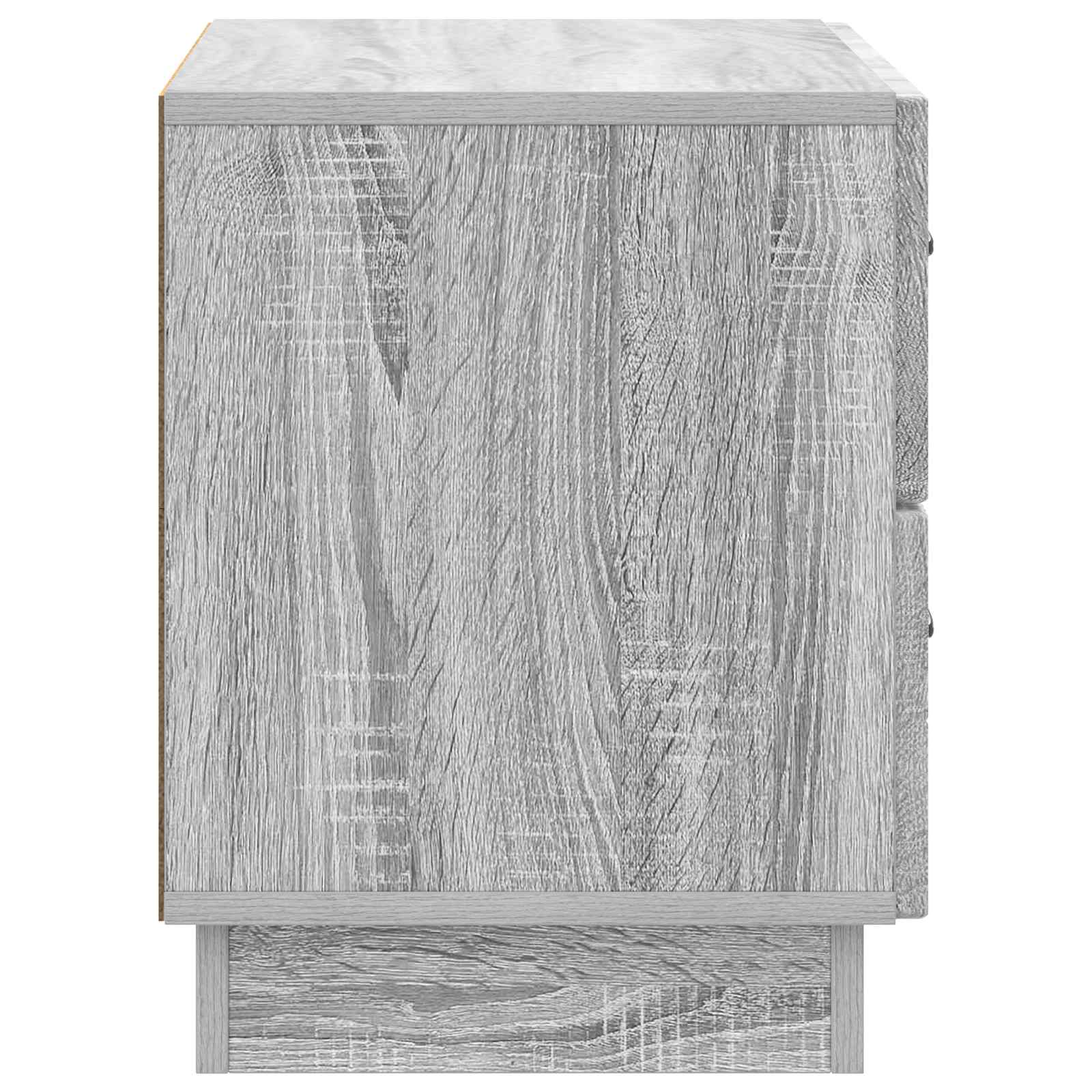 Nachtkastje Grijs sonoma 62 x 34,5 x 44,5 cm Bewerkt hout