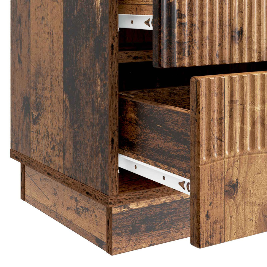 Nachtkastje met lade Oud hout 62 x 34,5 x 44,5 cm Bewerkt hout