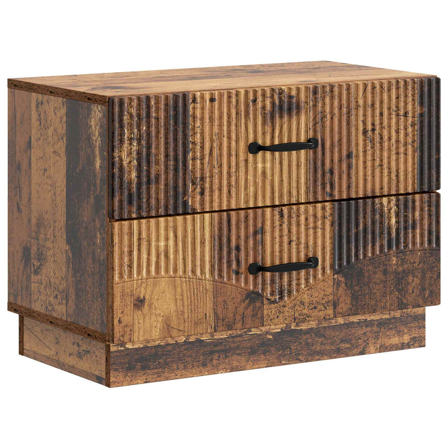Nachtkastje met lade Oud hout 62 x 34,5 x 44,5 cm Bewerkt hout