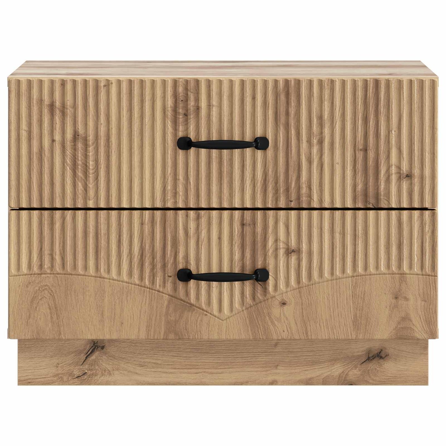 Nachtkastje Artisanaal eiken 62 x 34,5 x 44,5 cm Bewerkt hout