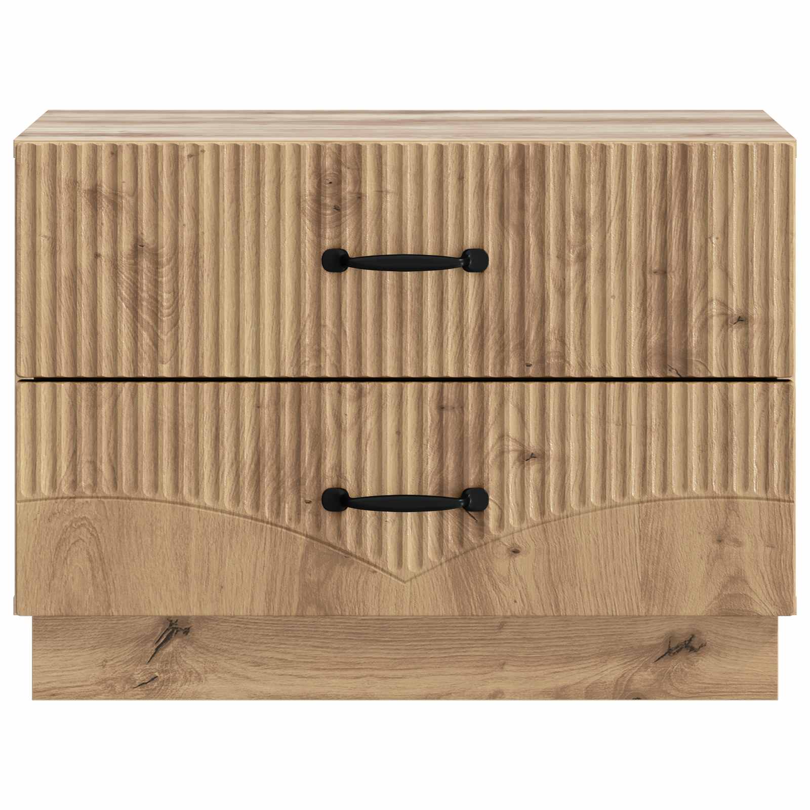 Nachtkastje Artisanaal eiken 62 x 34,5 x 44,5 cm Bewerkt hout