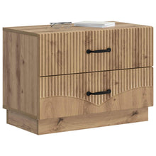 Nachtkastje Artisanaal eiken 62 x 34,5 x 44,5 cm Bewerkt hout