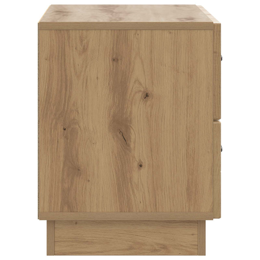 Nachtkastje Artisanaal eiken 62 x 34,5 x 44,5 cm Bewerkt hout