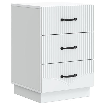 Nachtkastje met lade Wit 43 x 41 x 63,5 cm Bewerkt hout