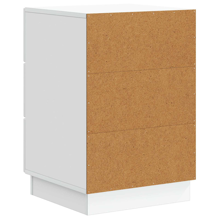 Nachtkastje met lade Wit 43 x 41 x 63,5 cm Bewerkt hout