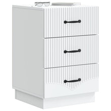 Nachtkastje met lade Wit 43 x 41 x 63,5 cm Bewerkt hout