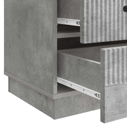 Nachtkastje met lade Betongrijs 43 x 41 x 63,5 cm Bewerkt hout