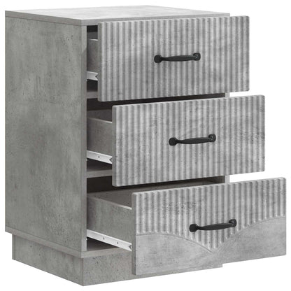 Nachtkastje met lade Betongrijs 43 x 41 x 63,5 cm Bewerkt hout