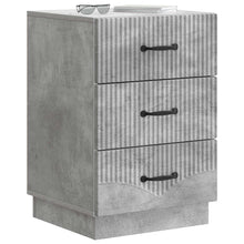 Nachtkastje met lade Betongrijs 43 x 41 x 63,5 cm Bewerkt hout