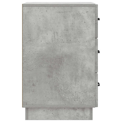 Nachtkastje met lade Betongrijs 43 x 41 x 63,5 cm Bewerkt hout