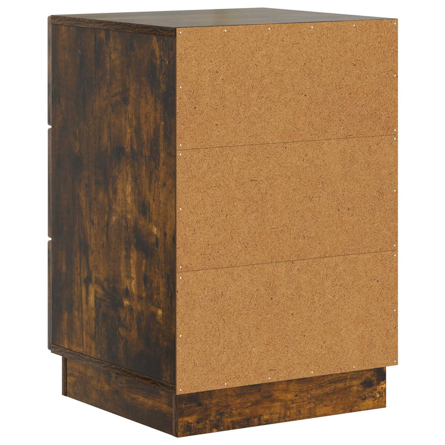 Nachtkastje Gerookt eiken 43 x 41 x 63,5 cm Bewerkt hout