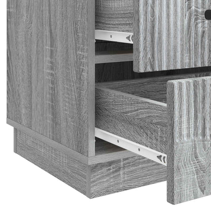 Nachtkastje Grijs sonoma 43 x 41 x 63,5 cm Bewerkt hout