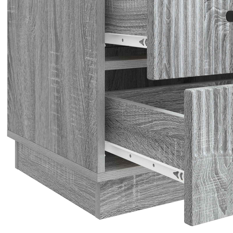 Nachtkastje Grijs sonoma 43 x 41 x 63,5 cm Bewerkt hout