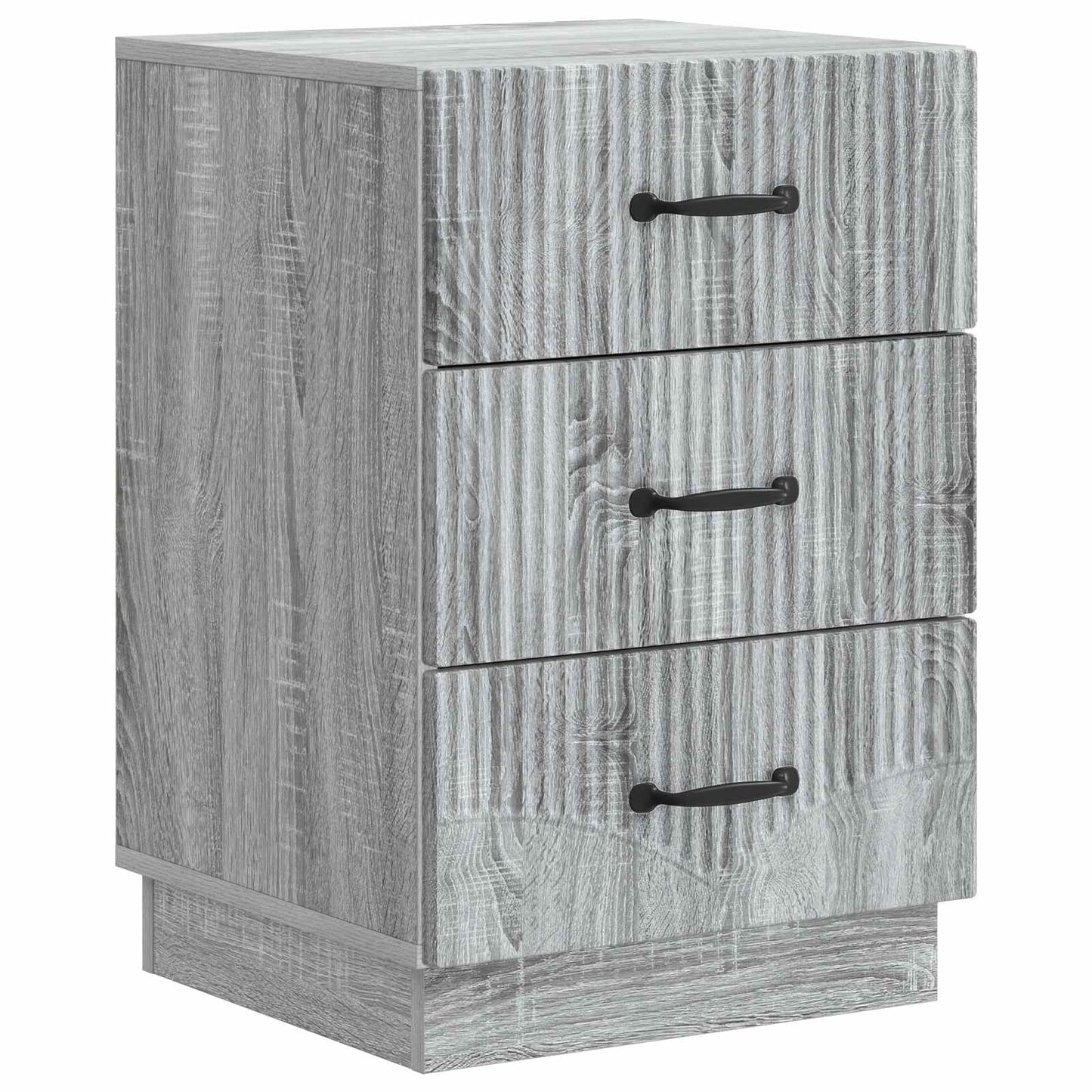 Nachtkastje Grijs sonoma 43 x 41 x 63,5 cm Bewerkt hout