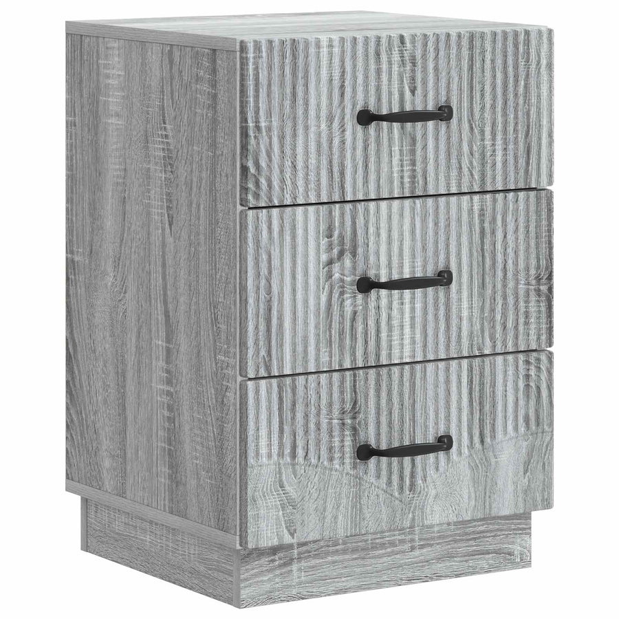 Nachtkastje Grijs sonoma 43 x 41 x 63,5 cm Bewerkt hout