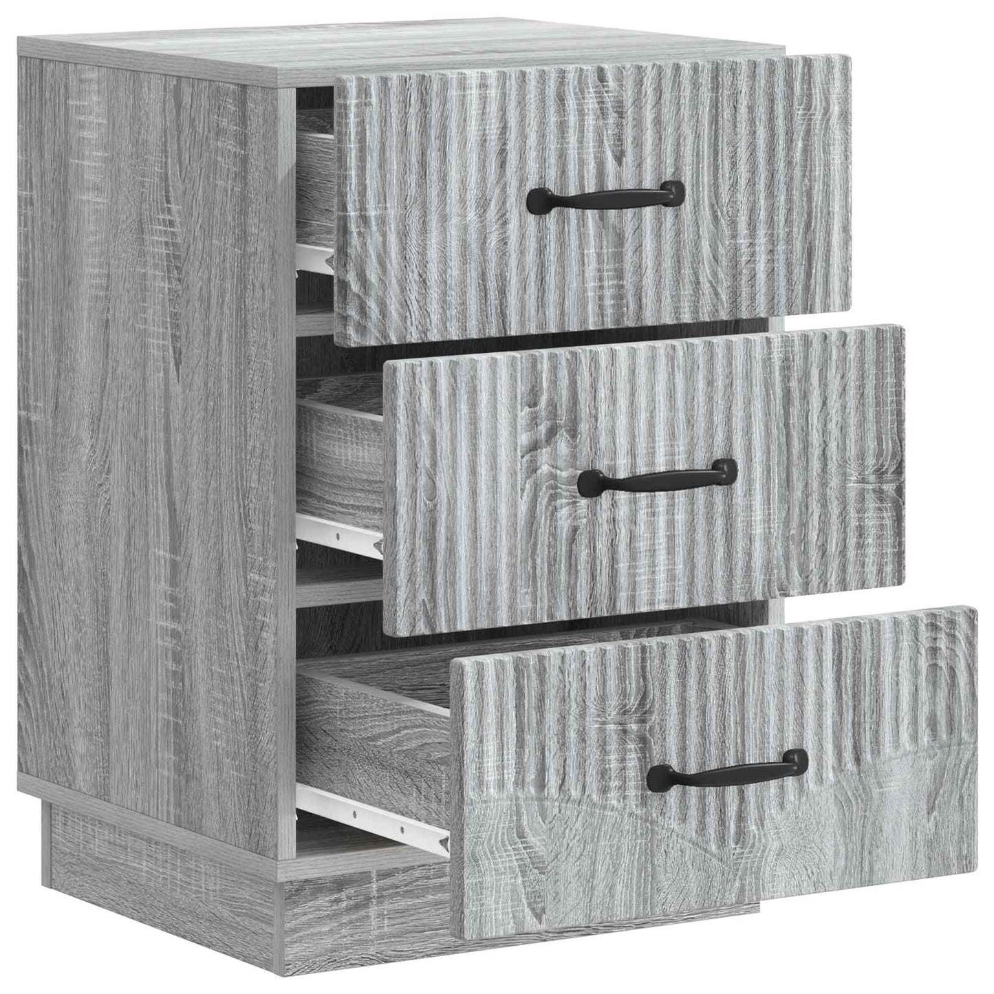 Nachtkastje Grijs sonoma 43 x 41 x 63,5 cm Bewerkt hout