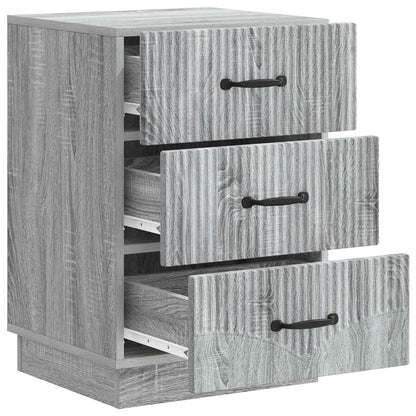 Nachtkastje Grijs sonoma 43 x 41 x 63,5 cm Bewerkt hout