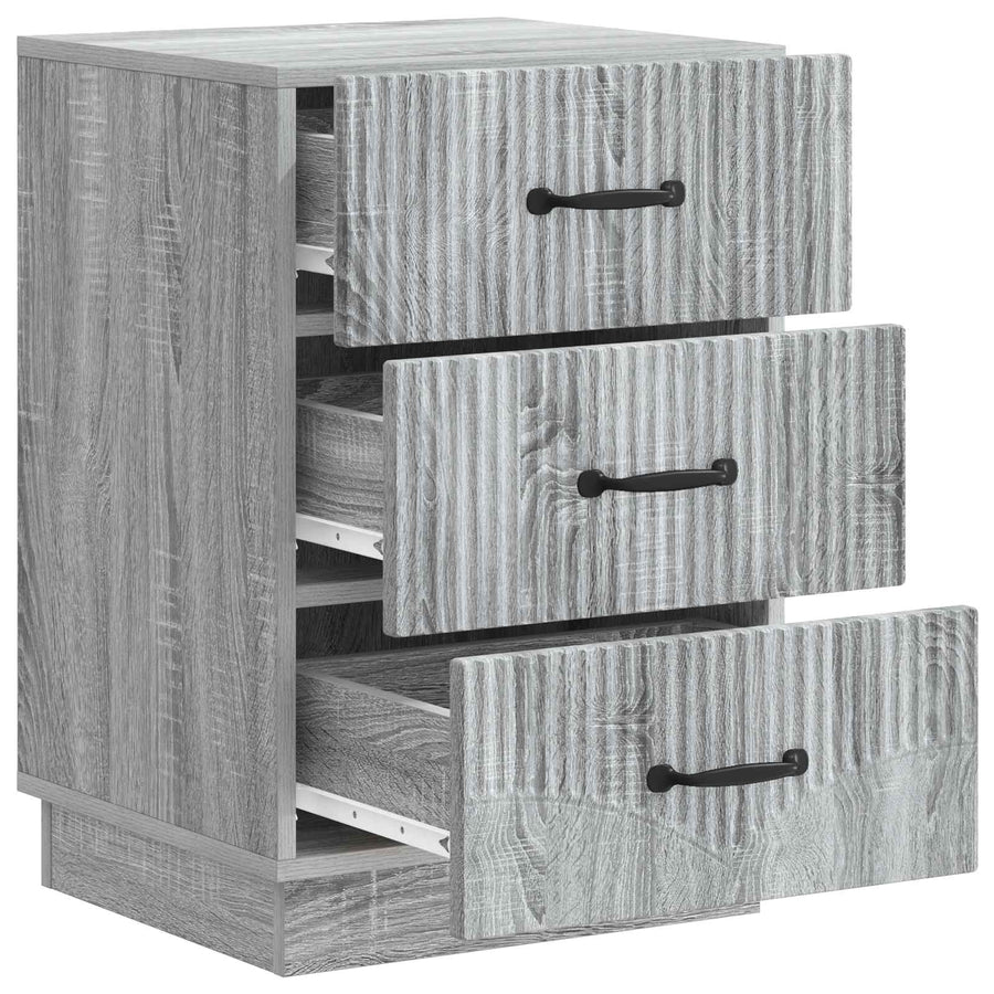 Nachtkastje Grijs sonoma 43 x 41 x 63,5 cm Bewerkt hout