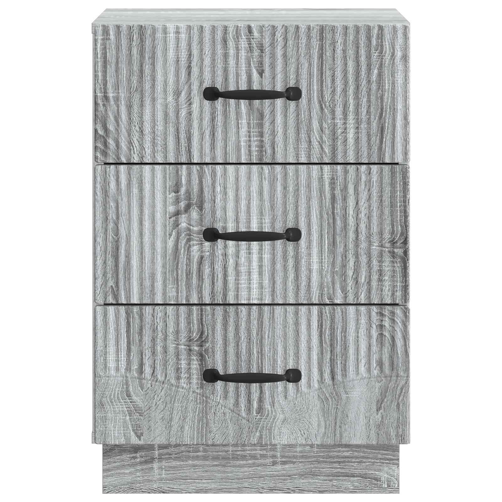 Nachtkastje Grijs sonoma 43 x 41 x 63,5 cm Bewerkt hout