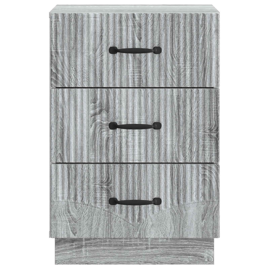 Nachtkastje Grijs sonoma 43 x 41 x 63,5 cm Bewerkt hout